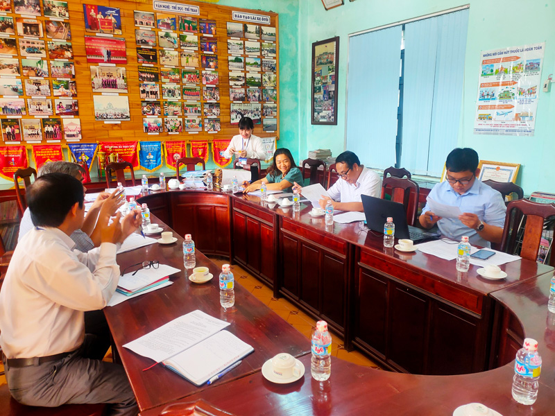 Tổ liên ngành kiểm tra, đánh giá hiệu quả hoạt động của Trung tâm GDNN – GDTX huyện Tây Sơn 3
