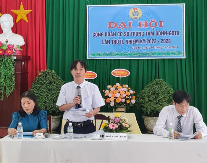 Đoàn chủ tịch Trung tâm GDNN-GDTX Huyện Tây Sơn, nhiệm kỳ 2017-2023