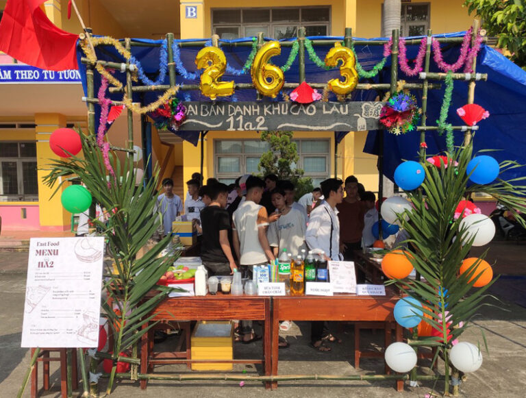 Hội chợ ẩm thực - Trung tâm GDNN-GDTX Huyện Tây Sơn 2