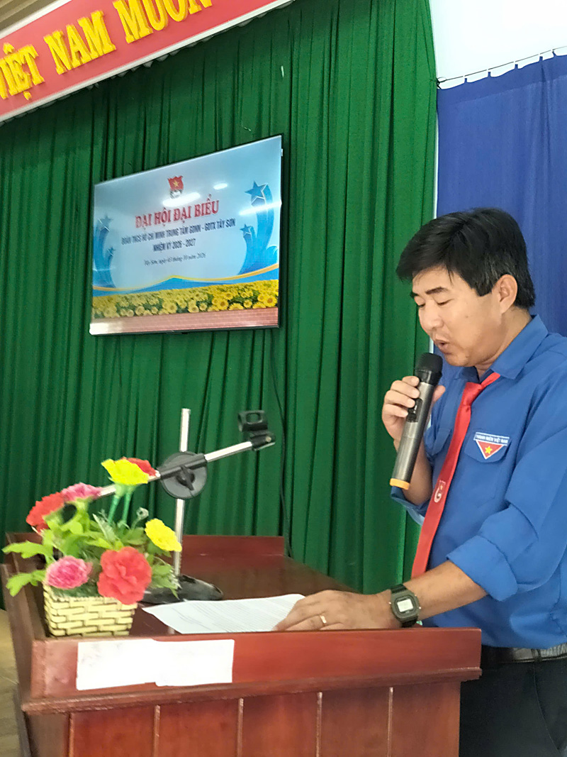 Đ/c Lê Ngọc Anh – BT Đoàn Trung tâm phát biểu khai mạc Đại Hội